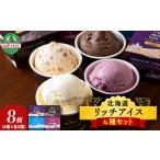 ふるさと納税 リッチアイスクリーム 8個セット（100ml）【 4種 × 各2個】 北海道黒松内町