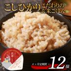 定期便6回 玄米 こしひかり 一分づき 12個