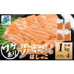 ふるさと納税 【年内発送】アトランティックサーモン はしっこ 約1kg 小分け 250g×4P【訳あり 期間限定】 大阪府泉佐野市