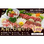 ふるさと納税 馬刺し 6種 セット 540g 醤油 タレ 付き 桜屋《30日以内に出荷予定(土日祝除く)》 熊本県 長洲町 送料無料 肉 馬肉 馬さし 赤身 タ.. 熊本県長洲町