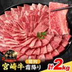 宮崎牛 霜降り 焼肉 計2kg
