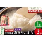 ふるさと納税 《新米先行受付》あきたこまち【無洗米】3kg 秋田県産 令和7年産 こまちライン 秋田県三種町