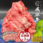 A5飛騨牛 定期便 3回 切り落とし 1kg