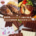鉄板焼ハンバーグ 2種各3個 &カカオ研究所 高カカオセット