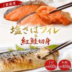 魚貝類 鮭 3回定期便 毎月お届け 大 ご 塩さばフィレ&紅鮭…