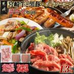 宮崎牛と黒豚+ポークソーセージの詰め合わせセット