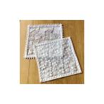 ふるさと納税 白いタオルレースハンカチ２枚組 民芸品 工芸品 小物 雑貨 ファッション 刺繍  岡山県赤磐市