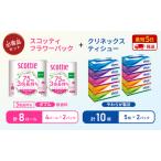 ふるさと納税 ティッシュ クリネックス 5箱入 × 2パック トイレットペーパー スコッティ ダブル 3倍長持ち 4ロール入 × 2パック フラ.. 宮城県岩沼市