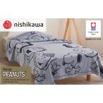 ふるさと納税 （今治タオルブランド認定）西川 スヌーピーピーナッツタオルケット（ブルー）PN5601BD【I003630KT1B】 愛媛県今治市