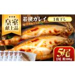 献上鰈 上品な味わい 若狭かれい一夜干し 約100g×5尾セット