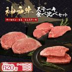 神戸牛 ステーキ食べ比べセット 6枚620g