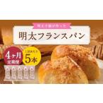 明太子屋がこだわった明太フランス 5本セット×4回 計20本