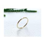 K18 丸つち目 細リング ハンドメイド