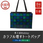カラフル増すトートバッグ ブルー系xグリーン系