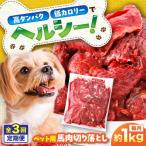 国内加工 ペット用 馬肉 切り落とし 約1kg