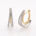 fu.... налог PT900/K18 0.30ct бриллиант серьги FFP-000338 Yamanashi префектура Koufu город 