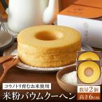 コウノトリ育むお米使用 米粉バウムクーヘン
