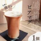 泡立ち ビアマグ 備前焼 ビール タンブラー 1個