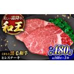 くまもと黒毛和牛 和王 ヒレステーキ 計約480g 約160g×3枚