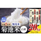 菊池米 白米 無洗米 20kg