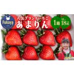 ふるさと納税 【埼玉県】人気ブランドいちご「あまりん」1箱　12粒または15粒または18粒（収穫状況により変更あり）　【11218-0943】 埼玉県深谷市