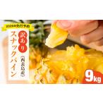 ショッピングふるさと納税 訳あり 不揃い ふるさと納税 ＜訳あり！＞2026年先行予約　大きさ不揃いお得！箱にいっぱいスナックパイン9kgセット 沖縄県竹富町