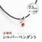 d0-005 赤珊瑚シルバーペンダント