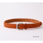 栃木レザーメッシュベルト カラー:キャメル