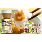 ふるさと納税 三陸水産 普代産 塩うに 60ｇ 瓶詰 ２本 ミョウバン不使用 無添加 雲丹 uni ウニ 冷凍 うに 瓶 岩手県普代村