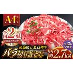 その旨味 最上級 しまね和牛肉 赤身切り落とし 約2.7kg