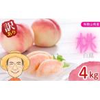 ふるさと納税 桃 白鳳 約4kg 箱 (13〜15個) 【訳あり】サイズ不揃い カキエモン農園【BX-kkem030】 和歌山県かつらぎ町