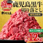 鹿児島黒牛 切り落とし 計約12kg 約500g×2P×12回