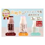 山吹色のジャージー牛乳 3種セット 定期便 3種