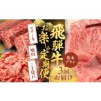 ふるさと納税 【発送月固定】飛騨牛お楽しみ定期便 3回 発送月固定 岐阜県飛騨市