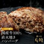 ふるさと納税 国産牛100% 直火焼きハンバーグ100g×10袋 [1306] 兵庫県多可町