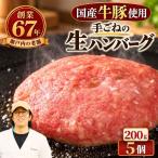 合挽 手ごね生ハンバーグ 200g