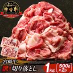 訳あり A4等級以上 宮崎牛切り落とし 500g×2P