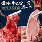 ローズポーク 常陸牛 贅沢 定期便 全6種