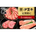伊賀牛 定期便 3ヶ月 ミスジ リブロース ステーキ