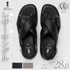 CROSS STRAP SANDALS 黒毛和牛革のレザーサンダル