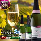 ワイン VILLAQUA 3種 スパークリングワイン セット
