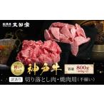 ふるさと納税 訳あり 神戸牛 切り落とし肉・焼肉用（不揃い）400gずつ 計800g KBSY2 兵庫県神戸市