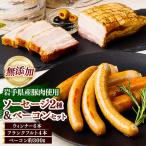 産豚肉使用 無添加ソーセージ2種+ベーコンセット