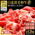 白老産 黒毛和牛 切り落とし 300g×4パック