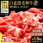 白老産 黒毛和牛 切り落とし 300g×5パック