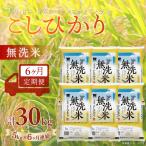 コシヒカリ 無洗米 5kg×6か月連続