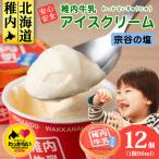 稚内牛乳 アイスクリーム 宗谷の塩 12個セット 各90ml