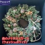 森のクリスマスリース ウォッシュホワイト