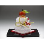 ふるさと納税 ガラス置物＜鏡餅（小）＞　◆マルティグラス[F0537] 福岡県福津市
