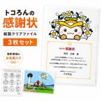 文房具 紙製クリアファイル 3枚セット トコろんの感謝状